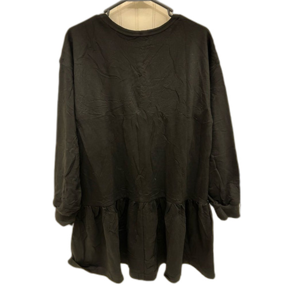 NWOT Black cotton/poly blend tunic style sweatshirt-NWOT - Picture 2 of 3